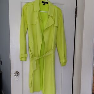 Forever 21 Neon Lime Trench Coat